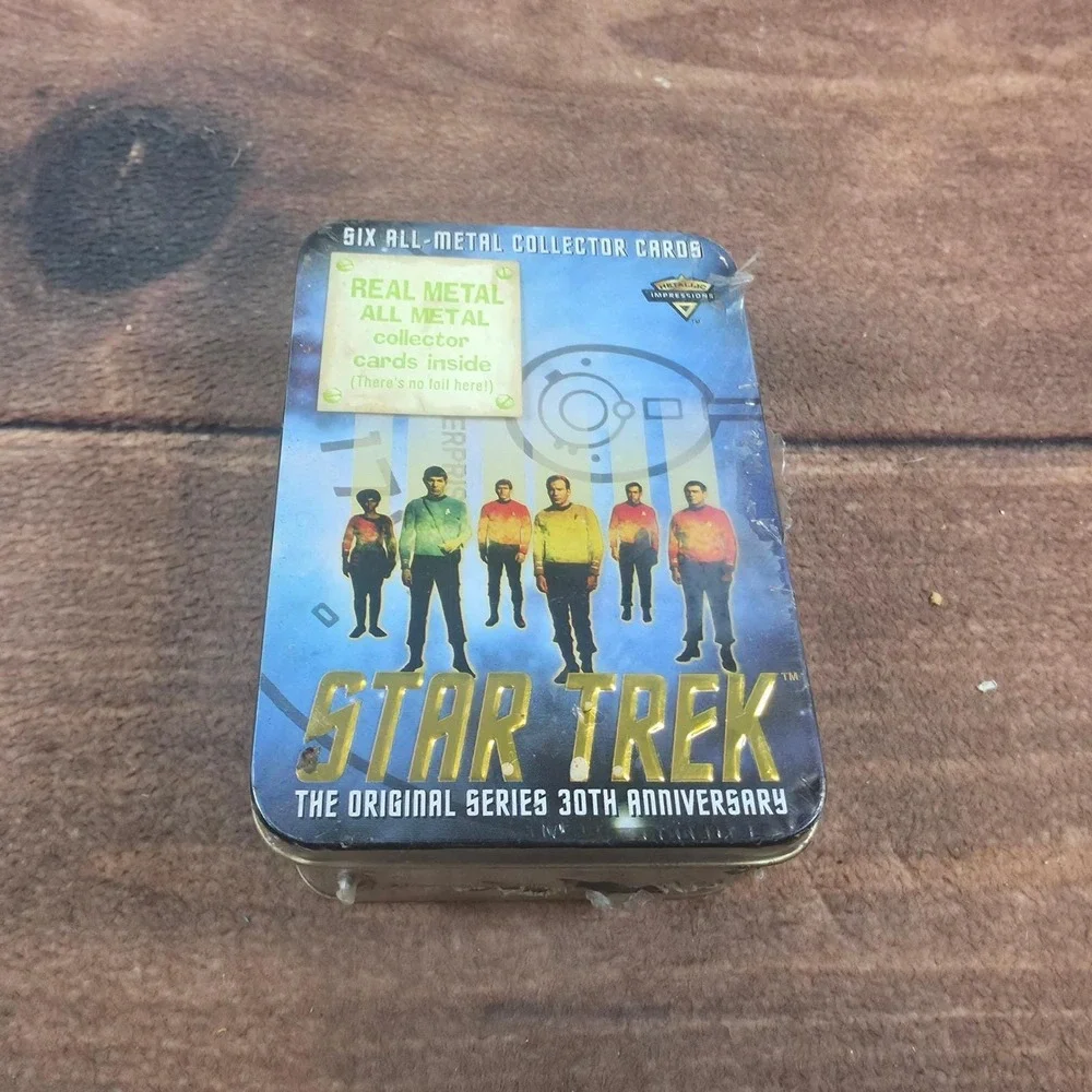 Metallic Impressions Star Trek 30th Anniversary Metal Cards OS OS New Tin 1996